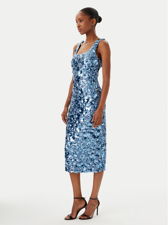 MICHAEL Michael Kors MICHAEL Michael Kors Коктейльна сукня MS5830EHHS Блакитний Slim Fit