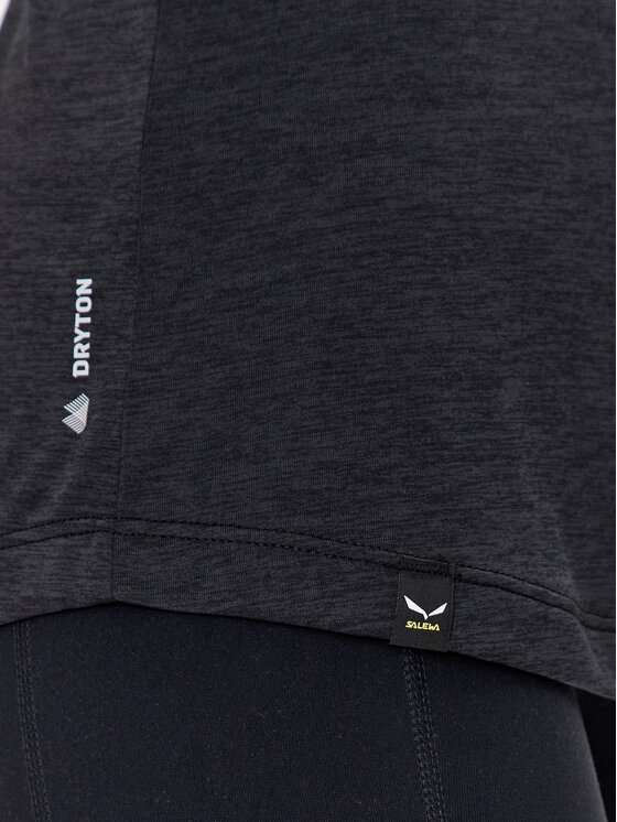 Salewa Salewa Koszulka techniczna Puez Melange Dry W 26538 Czarny Regular Fit