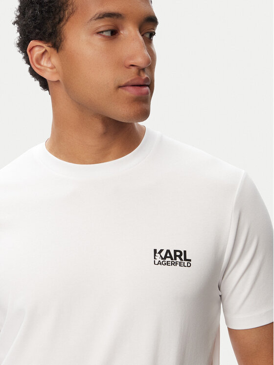 KARL LAGERFELD KARL LAGERFELD T-Shirt 755781 563235 Biały Regular Fit