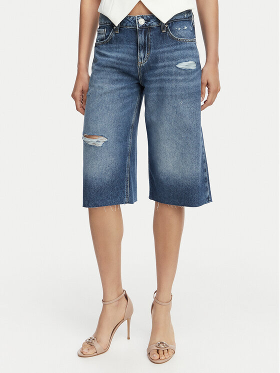 Guess Guess Bermudy W6GD91 D0695 Tmavomodrá Baggy Fit