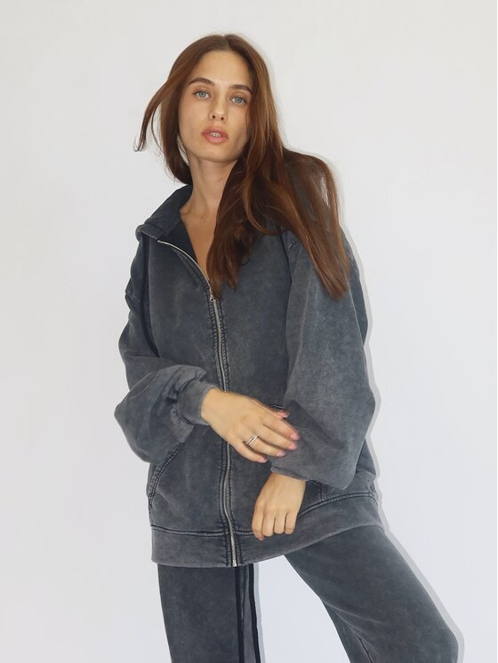 MissDenim MissDenim Dres Double Belt Tracksuit Set Czarny Oversize