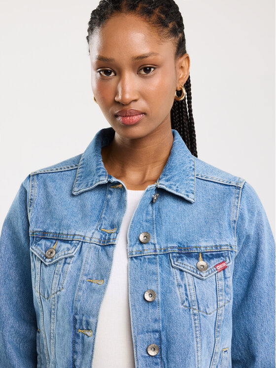 BIG STAR BIG STAR Kurtka jeansowa JOSEPHINE Niebieski Basic Fit