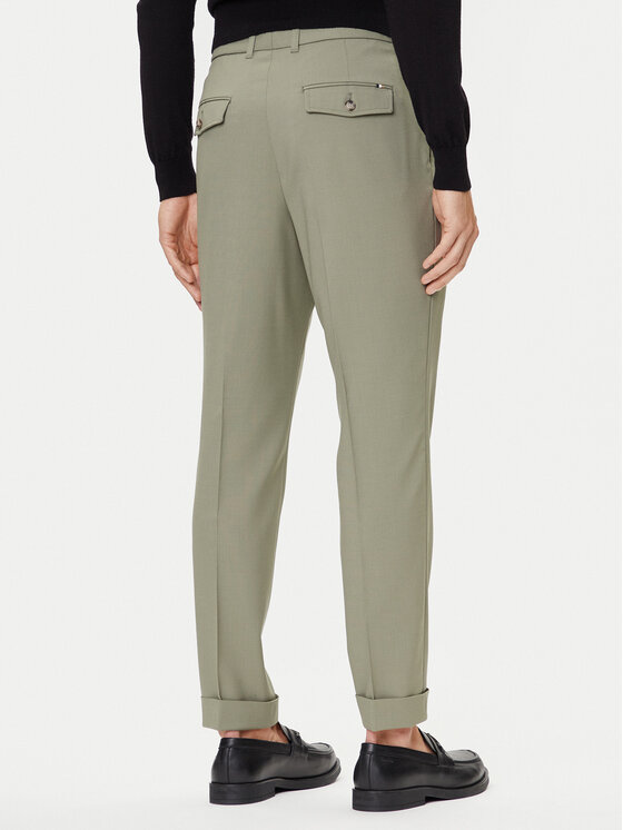 BOSS BOSS Szövet nadrág C-Perin-DPL 50545822 Zöld Tapered Fit