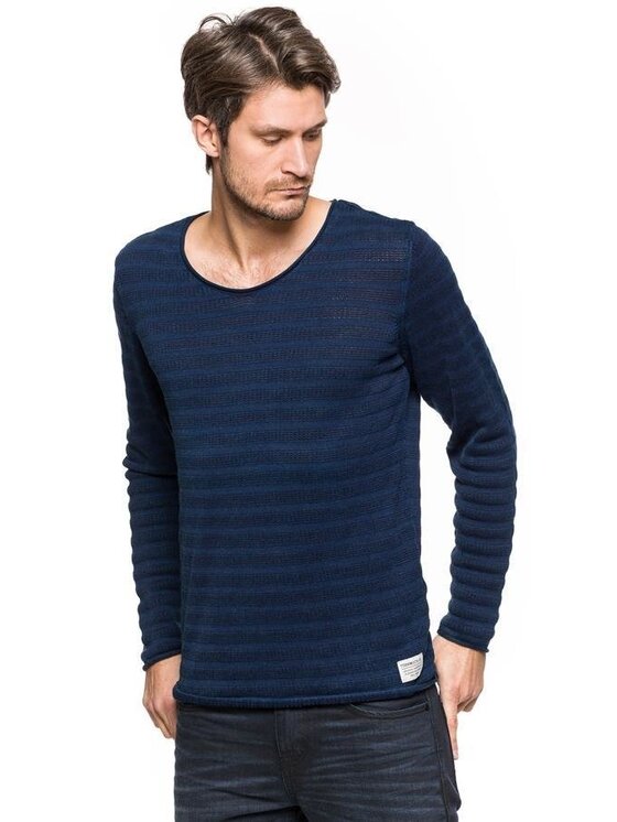 Tom Tailor Tom Tailor Sweter CREW-NECK SWEATER Szary Regular Fit
