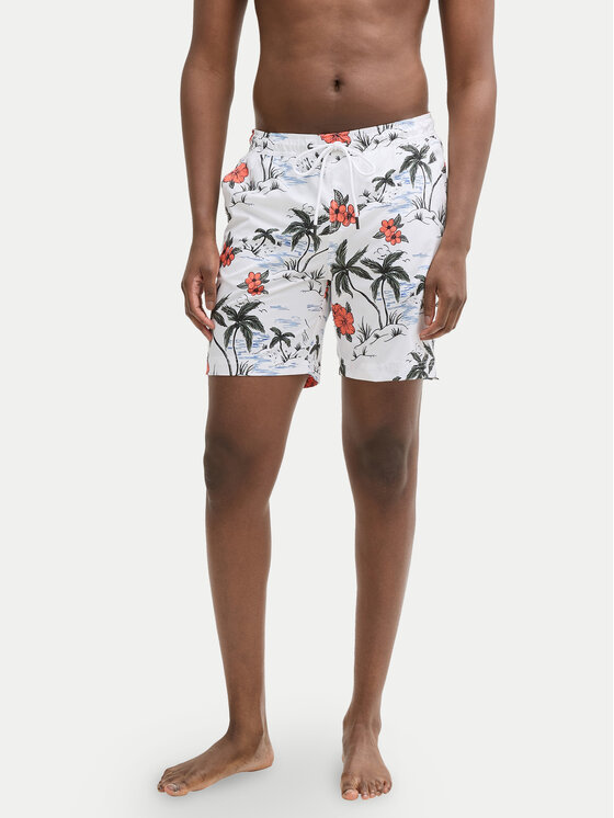 Tom Tailor Denim Tom Tailor Denim Badeshorts 1044696 Weiß Regular Fit