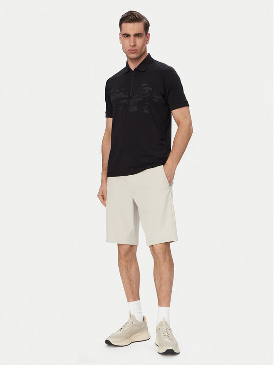 BOSS BOSS Szövet rövidnadrág S Commuter 10.5 Inch 50540337 Világos bézs Slim Fit