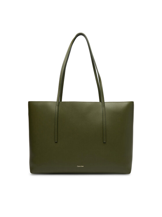 Calvin Klein Calvin Klein Дамска чанта Foil Logo Tote W/Pouch LV04F3274G Зелен
