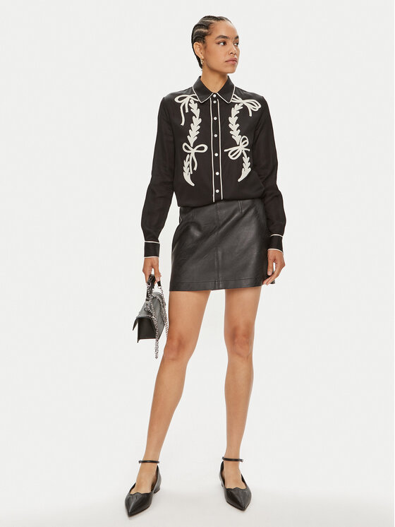 PINKO Pinko Särk Chips Camicia 103474 A1XM Must Regular Fit
