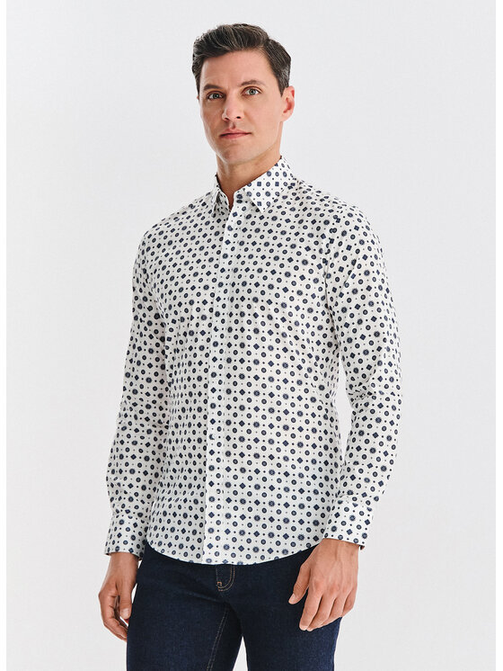 Pako Lorente Pako Lorente Koszula P25WF-1X-056 Biały Slim Fit