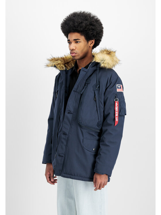 Alpha Industries Alpha Industries Kurtka zimowa Polar 123144 Granatowy Parka Fit