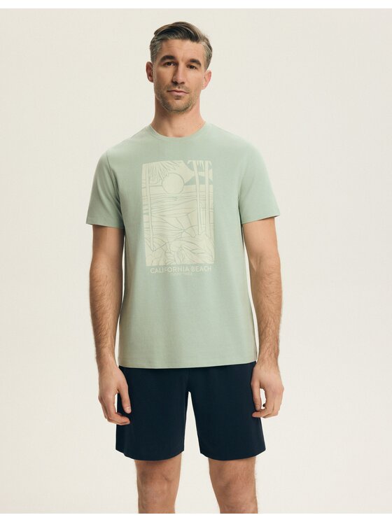 Henderson Henderson Piżama 44503 Zielony Regular Fit
