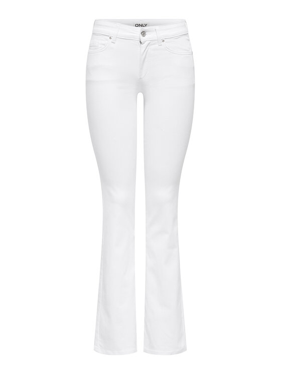 ONLY ONLY Jeans hlače Blush 15373325 Bela Flared Fit