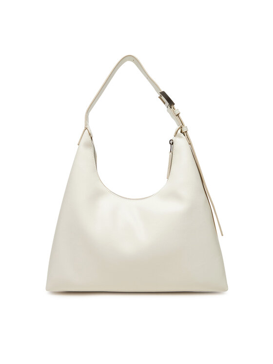 Calvin Klein Calvin Klein Ročna torba Hardware Strap Hobo Shoulder Bag K60K613031 Bela