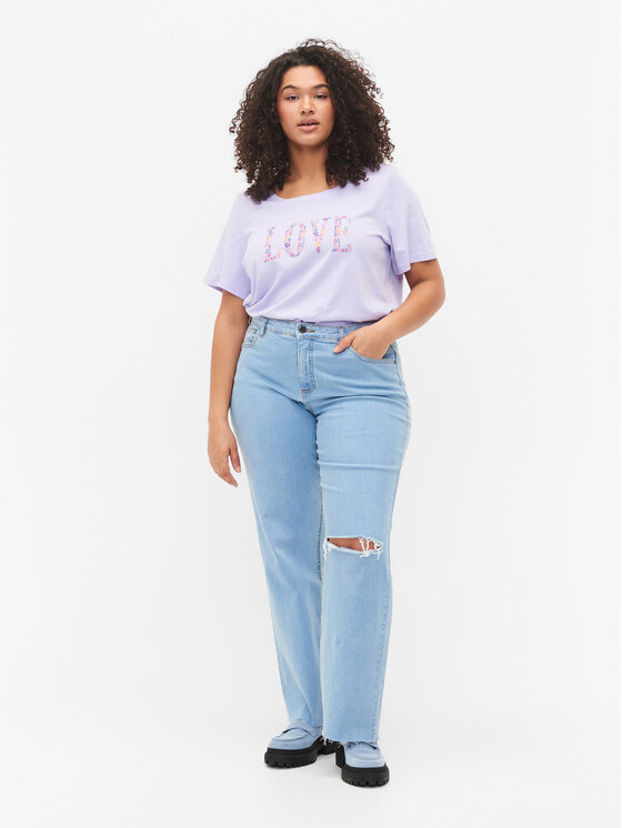 Zizzi Zizzi T-krekls V50224B Violets Regular Fit