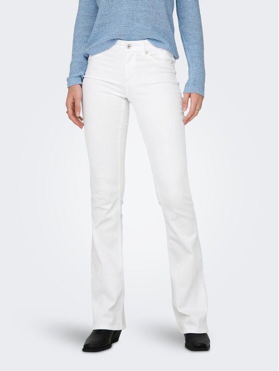ONLY ONLY Pantaloni da donna 15313015 Bianco Flare Fit