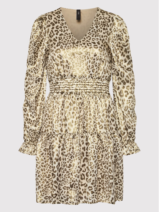 YAS YAS Kleid für den Alltag Leona 26026694 Goldfarben Slim Fit