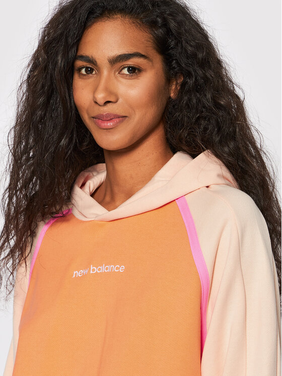 New Balance New Balance Bluza WT21501 Pomarańczowy Relaxed Fit