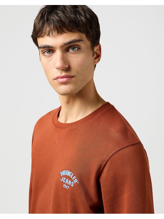 Wrangler Wrangler Felpa 112364093 Arancione Regular Fit