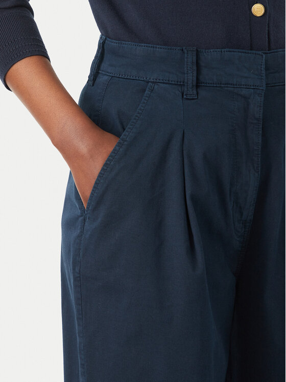 Tommy Jeans Tommy Jeans Pantaloni di tessuto DW0DW21698 Blu scuro Wide Leg