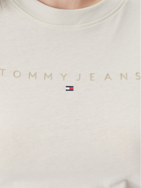 Tommy Jeans Tommy Jeans T-Shirt Tonal Linear DW0DW20315 Beżowy Slim Fit