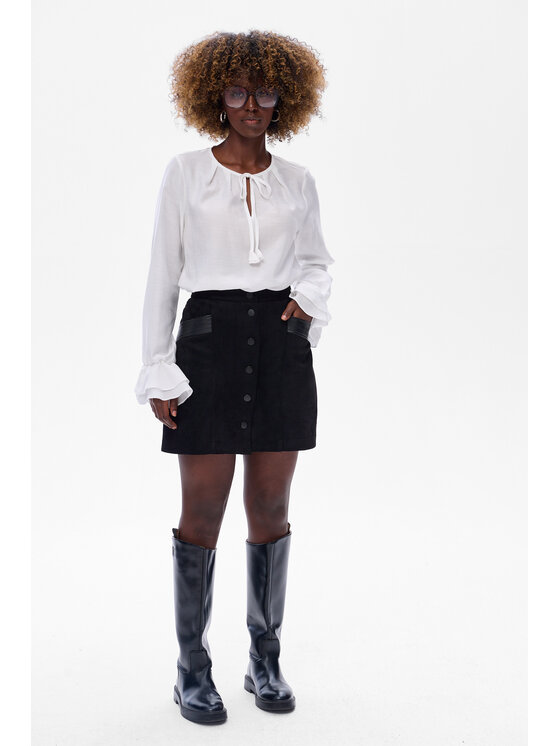 blue shadow blue shadow Bluzka Louise Écru Regular Fit