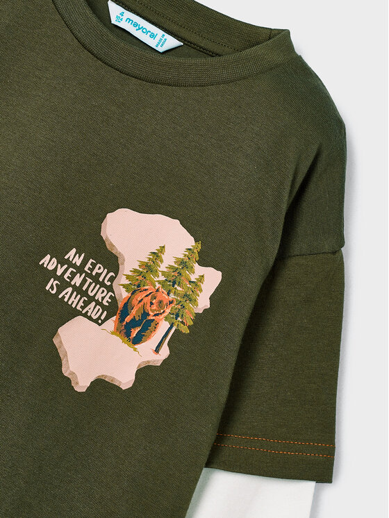 Mayoral Mayoral Μπλουζάκι 4.022 Πράσινο Regular Fit