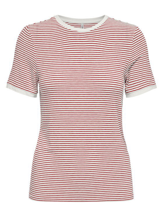 ONLY ONLY T-Shirt Tine 15315406 Czerwony Regular Fit