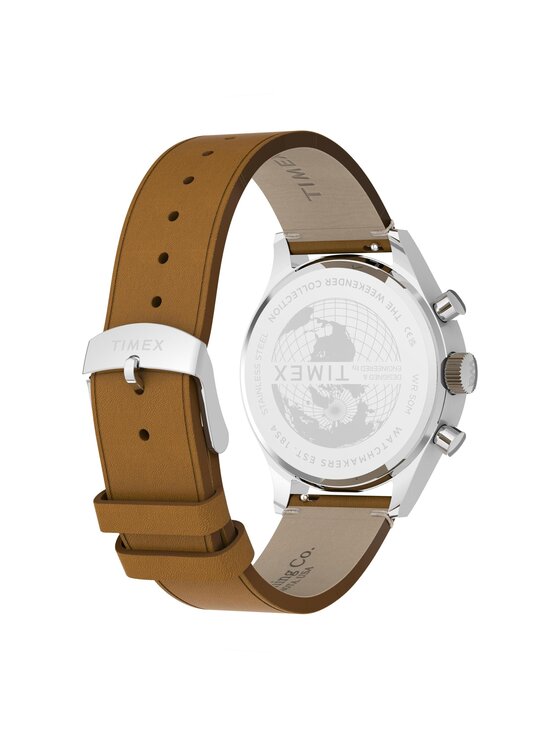 Timex Timex Zegarek TW2Y85000 Brązowy