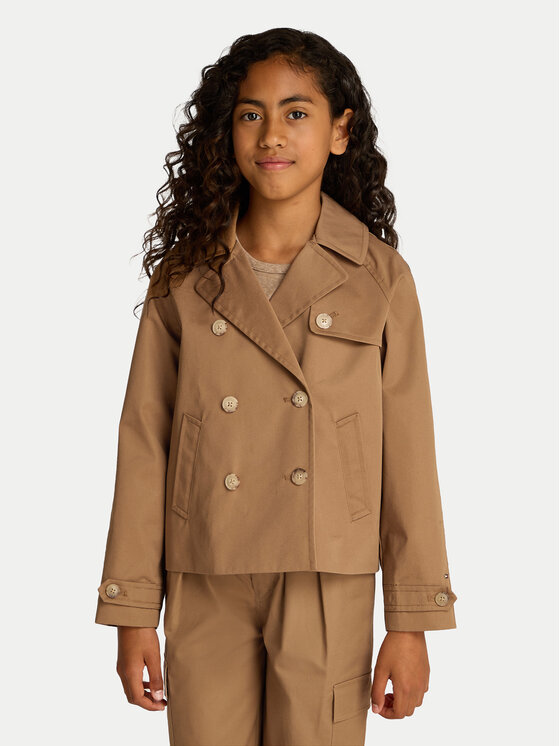 Tommy Hilfiger Tommy Hilfiger Bunda pro přechodné období KG0KG08518 Hnědá Regular Fit