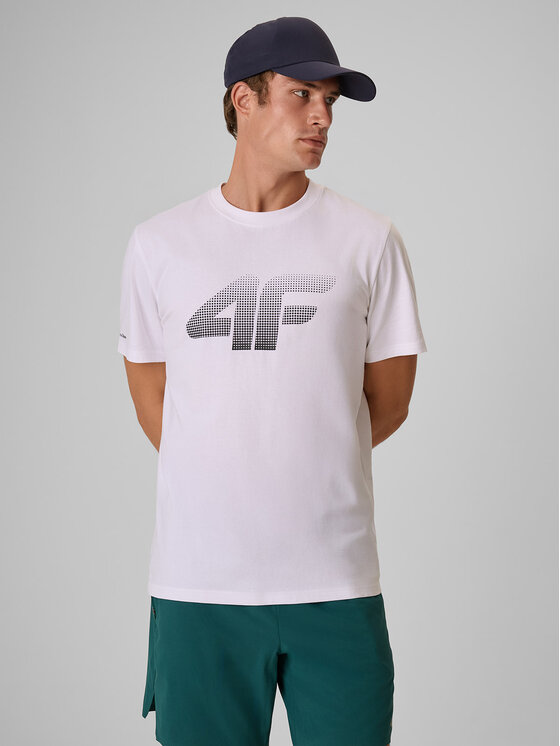 4F 4F T-Shirt COMMERCIAL Biały Regular Fit