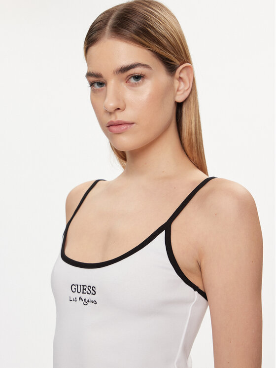 Guess Guess Sukienka codzienna E4GK00 KBP41 Biały Slim Fit