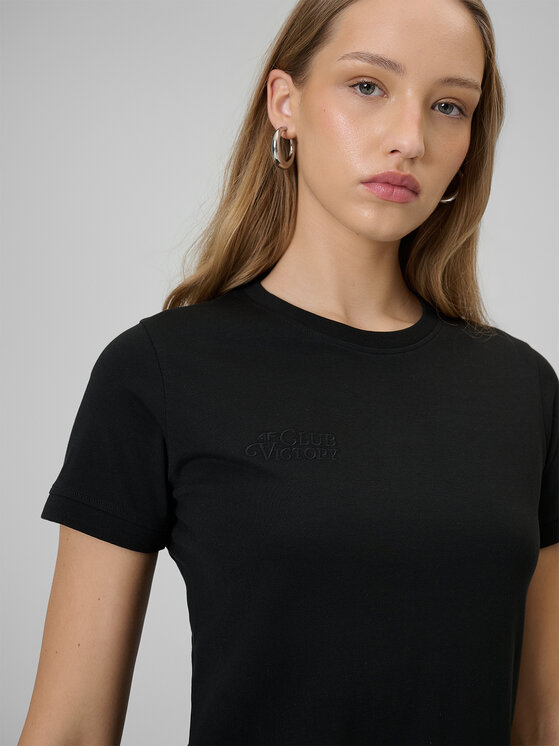4F 4F T-Shirt SPORTS CLUB Czarny Regular Fit