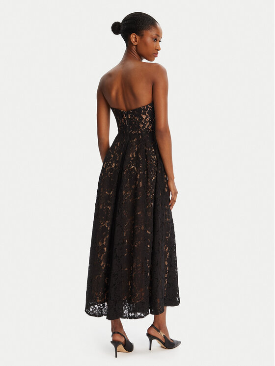 BARDOT BARDOT Φόρεμα κοκτέιλ Opal Volume Lace Midi 59714DB2 Μαύρο Regular Fit