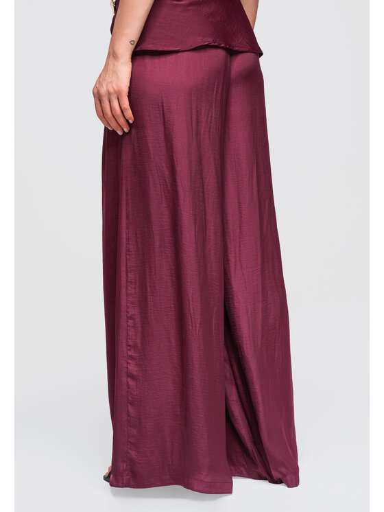 Ombre Ombre Spodnie materiałowe OW-PA-E0012 Fioletowy Relaxed Fit