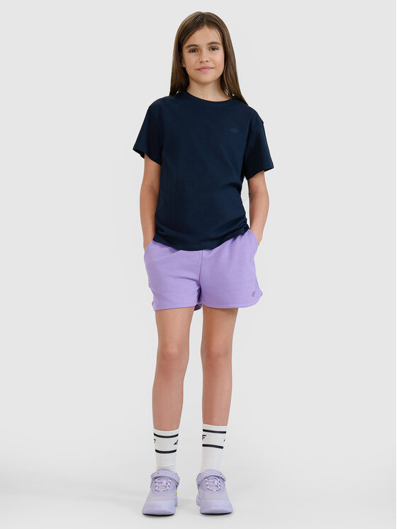 4F 4F Szorty sportowe BASIC+ Fioletowy Regular Fit