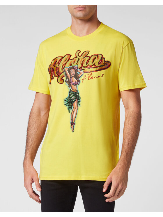 PHILIPP PLEIN PHILIPP PLEIN T-shirt 1053 Giallo Regular Fit