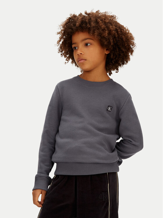 Calvin Klein Jeans Calvin Klein Jeans Sweatshirt Mono Mini Badge IU0IU00570 Grau Regular Fit