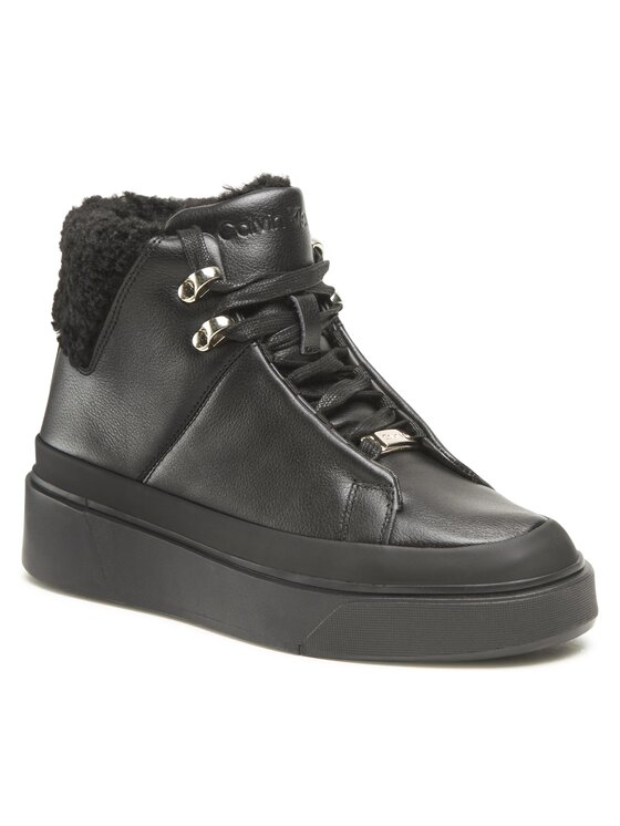 Calvin Klein Calvin Klein Polokozačky Heel Cupsole Hi Top WlHW0HW01208 Černá