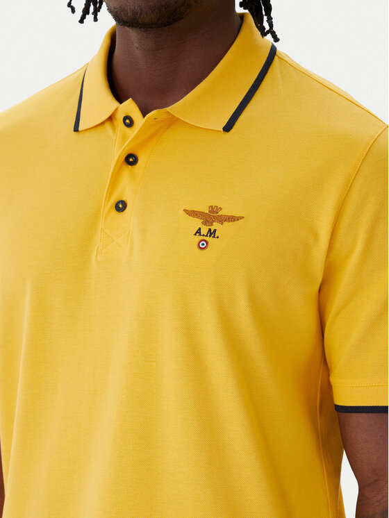 Aeronautica Militare Aeronautica Militare Tricou polo 261PO1308UP00082 Galben Regular Fit