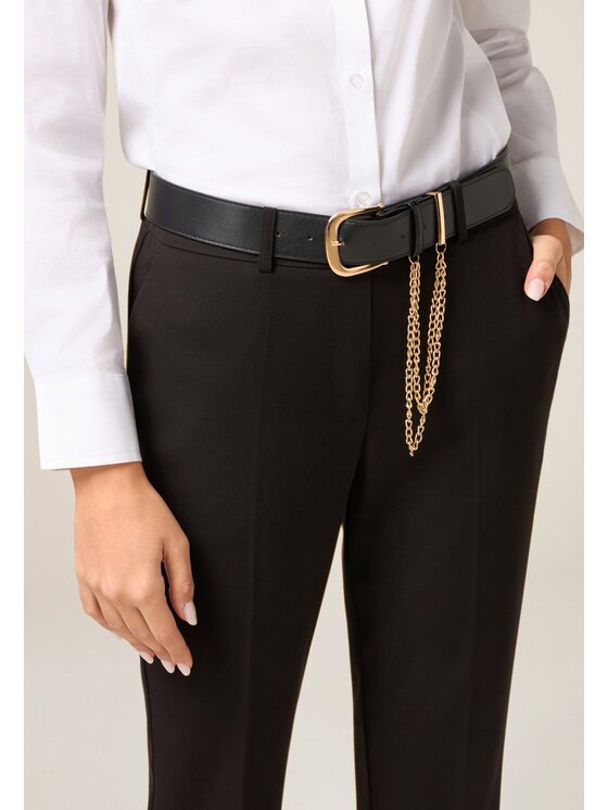 Oltre Oltre Pantaloni di tessuto P041R008971N033 Nero Regular Fit