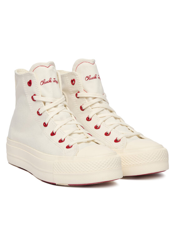 Converse Converse Tornacipő Chuck Taylor All Star Lift Platform Hearts A19058C Fehér