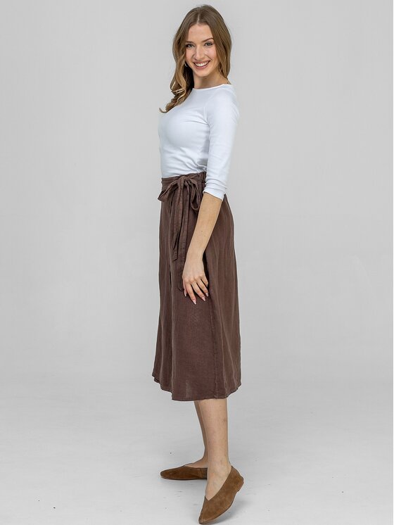 Perso Perso Spódnica maxi JPE266810F Brązowy Regular Fit