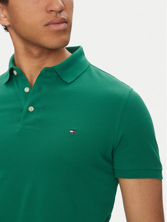 Tommy Hilfiger Tommy Hilfiger Tricou polo 1985 MW0MW17771 Verde Slim Fit