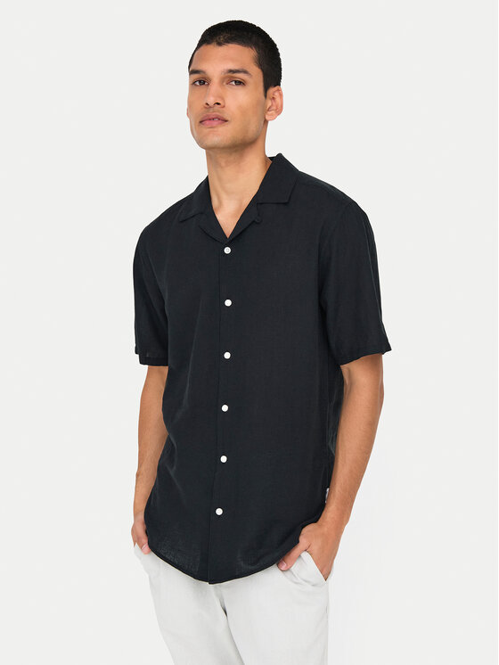 Only & Sons Only & Sons Košulja Caiden 22025116 Crna Slim Fit