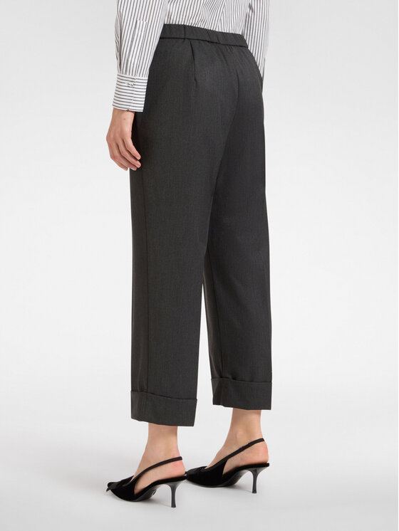 Elena Mirò Elena Mirò Pantaloni di tessuto P164P000360N023 Grigio Cropp Fit