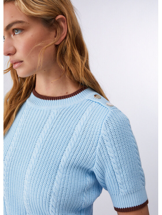 Liu Jo Liu Jo Maglione WA6522MS044C3969 Celeste Regular Fit