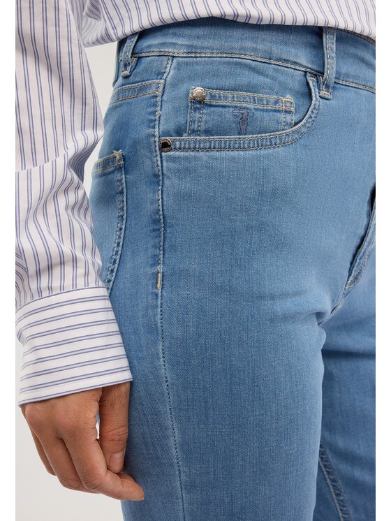 Trussardi Trussardi Jeansy P4419200364N0DF Turkusowy Flare Fit