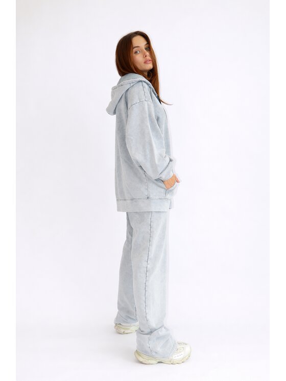 MissDenim MissDenim Dres Double Belt Tracksuit Set Szary Oversize