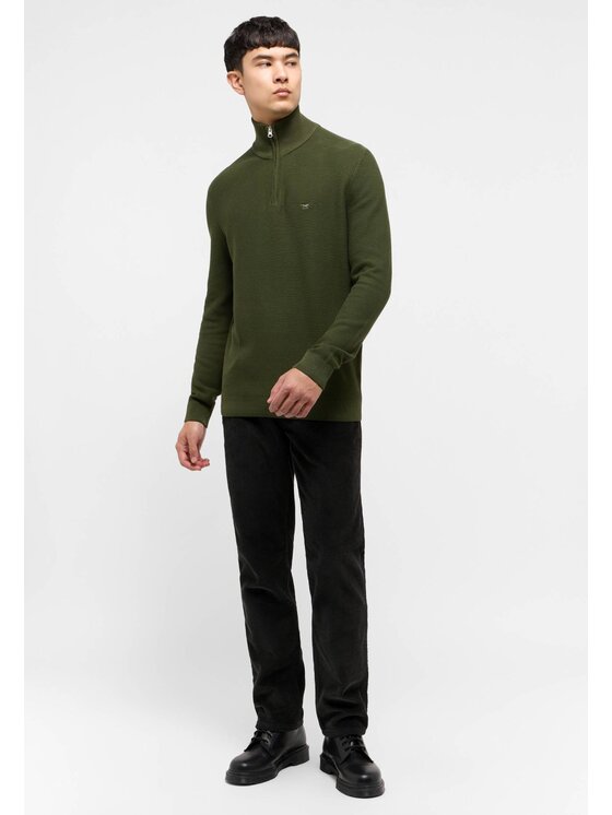 Mustang Mustang Sweter Everett Zielony Regular Fit