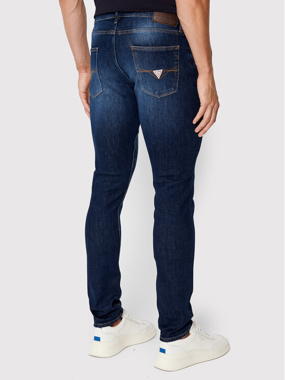 Guess Guess Дънки Chris M2YA27 D4Q41 Тъмносин Super Skinny Fit